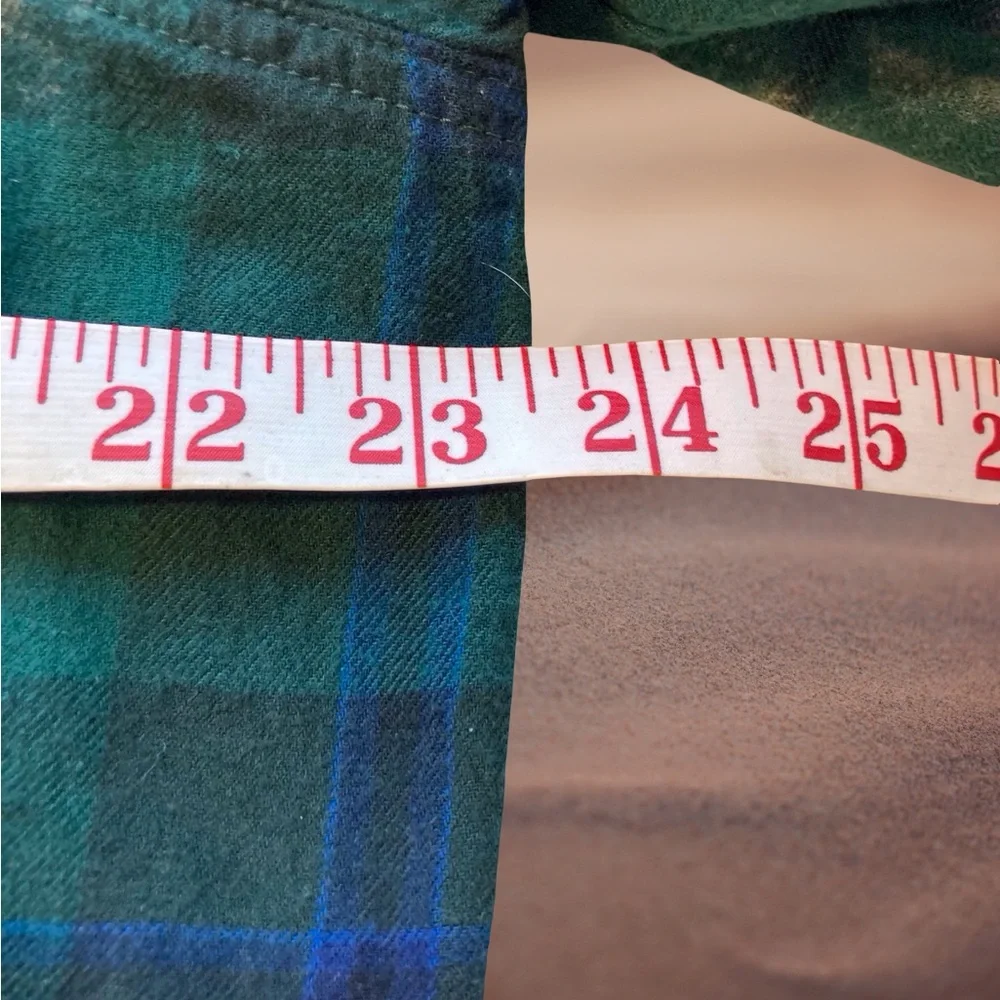 Custom Flannel Shirt XL Green Peach Desert Graphic Boho Festival - Picture 10 of 11